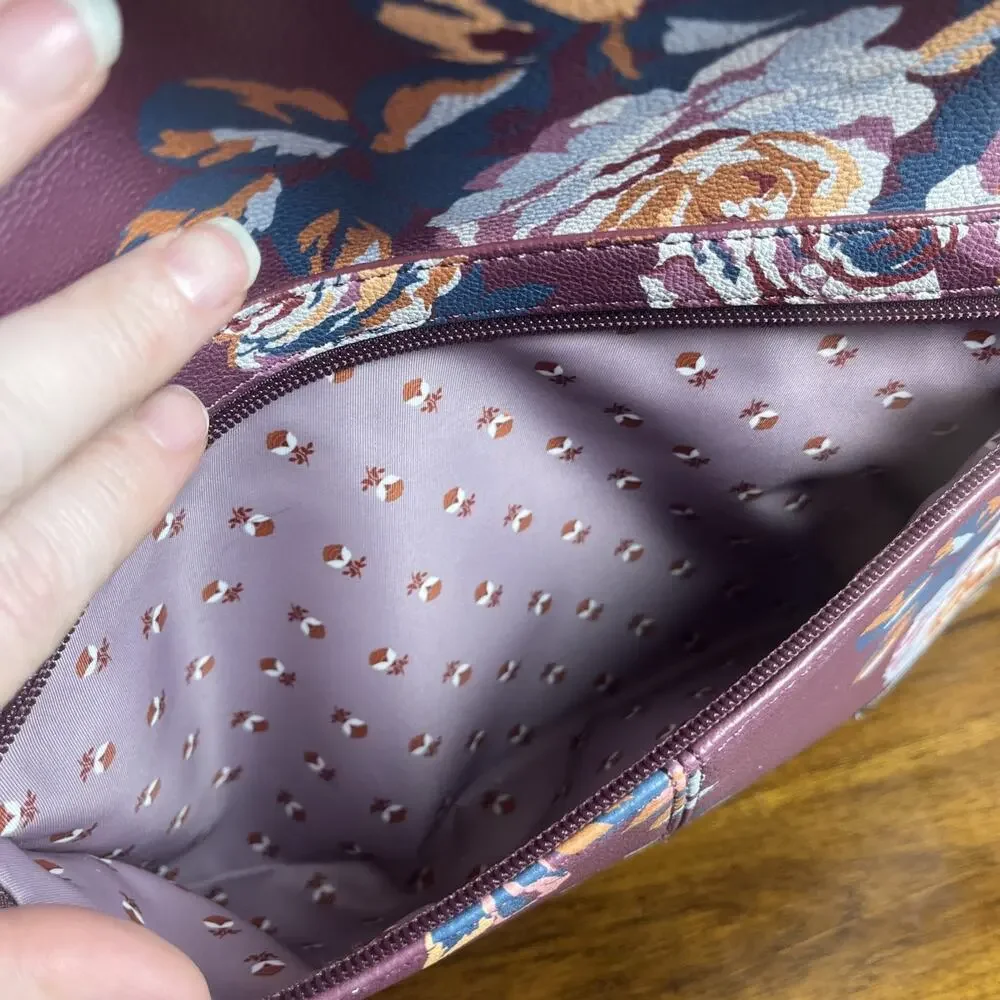 Matilda Jane Plum Perfect Floral Backpack Purse Bag 13